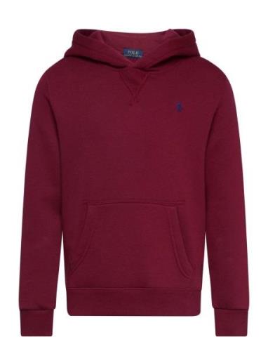 Fleece Hoodie Tops Sweat-shirts & Hoodies Hoodies Burgundy Ralph Laure...