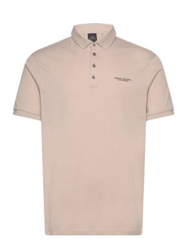 Polo Tops Polos Short-sleeved Beige Armani Exchange