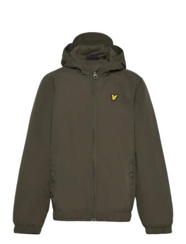 Zip Through Hooded Jacket Tynn Jakke Skalljakke Khaki Green Lyle & Sco...