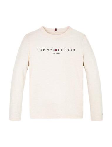 U Essential Tee L/S Tops T-shirts Long-sleeved T-shirts White Tommy Hi...