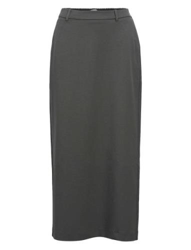 Objlisa Mw Long Skirt Noos Langt Skjørt Grey Object