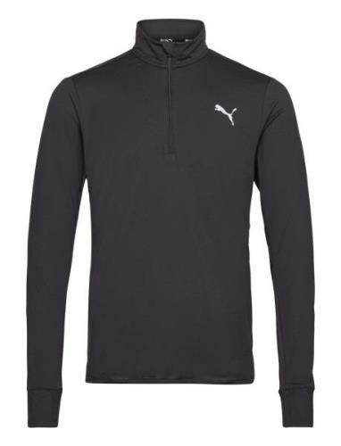 Run Favorite 1/4 Zip M Tops T-shirts Long-sleeved Black PUMA