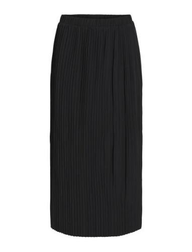 Violinda Hw Midi Skirt Knelangt Skjørt Black Vila