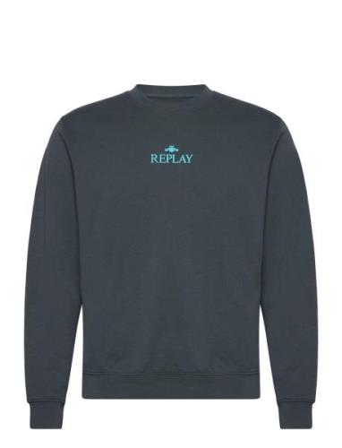 Jumper Regular Tops Sweat-shirts & Hoodies Sweat-shirts Navy Replay