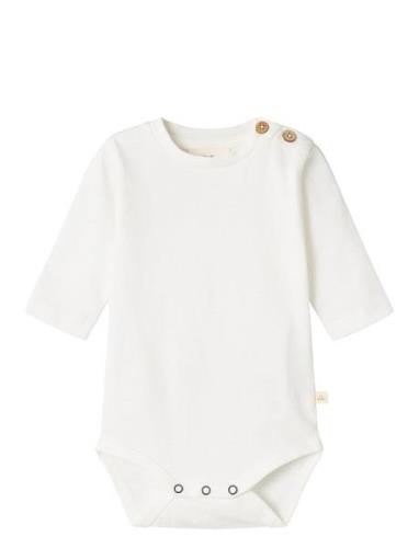 Nbmdolan Ls Body Lil Bodies Long-sleeved White Lil'Atelier