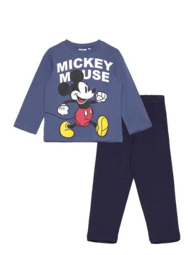 Pyjama Pyjamas Sett Navy Mickey Mouse