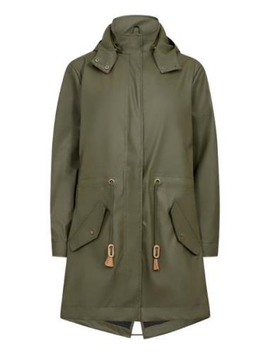 Sc-Alexa Outerwear Rainwear Rain Coats Green Soyaconcept