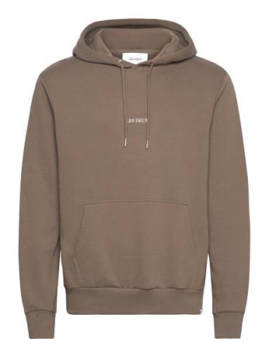 Dexter Hoodie Tops Sweat-shirts & Hoodies Hoodies Brown Les Deux