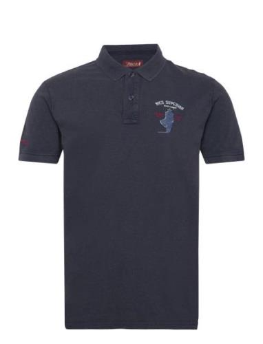 Brad Reg Cot Mcs M Polo Tops Polos Short-sleeved Navy MCS