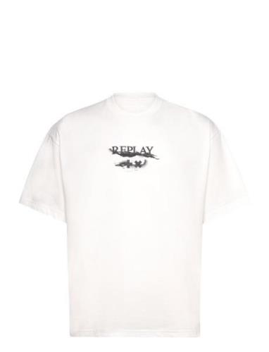 T-Shirt Over Core Tops T-shirts Short-sleeved White Replay