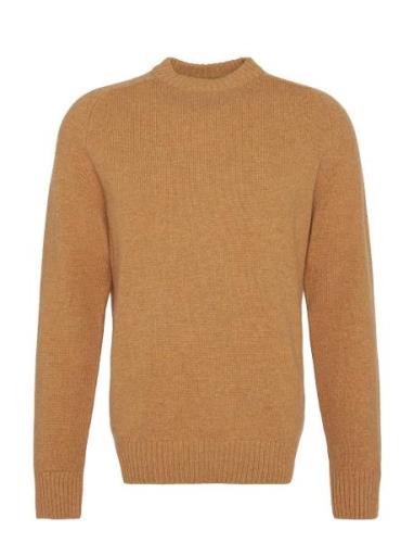 Barbour Grangetown Cre Tops Knitwear Round Necks Beige Barbour