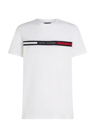 Hilfiger Chest Insert Tee Tops T-shirts Short-sleeved White Tommy Hilf...