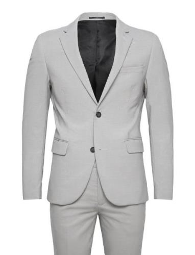 Plain Mens Suit - Normal Length Dress Grey Lindbergh