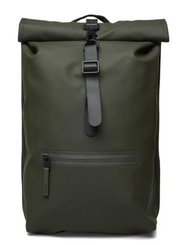 Rolltop Rucksack W3 Ryggsekk Veske Khaki Green Rains