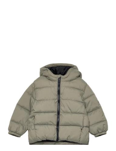 Quilted Jacket Fôret Jakke Khaki Green Mango