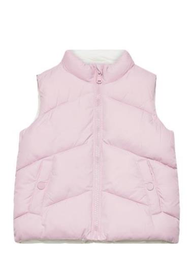 Reversible Quilted Gilet Fôret Vest Pink Mango