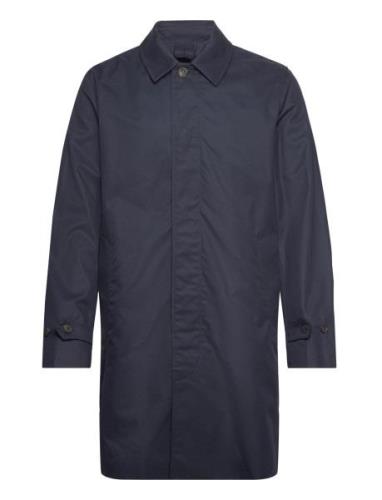 Water-Repellent Cotton Trench Coat Tynn Kåpe Navy Mango