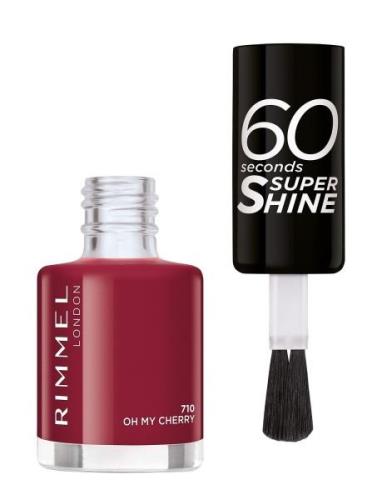 60 Seconds Nail Polish 710 Oh My Chery Neglelakk Sminke Red Rimmel