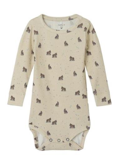 Nbmjennox Xsl Ls Body Bodies Long-sleeved Beige Name It