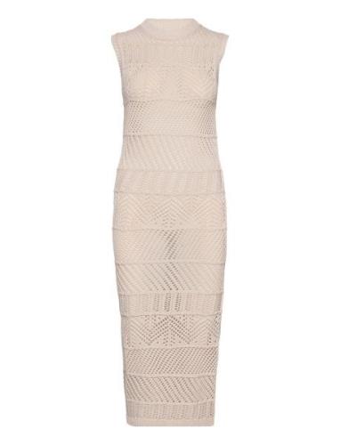 Knit Openwork Sweater Dresses Bodycon Dresses Beige Mango