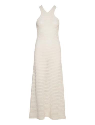 Halter-Neck Crochet Dress Maxikjole Festkjole Cream Mango