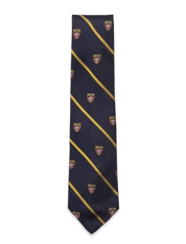 Striped Silk Club Tie Slips Navy Polo Ralph Lauren