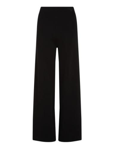 Df Wool Blend Straight Pant Bottoms Trousers Straight Leg Black Calvin...