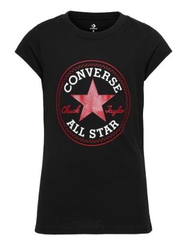 Converse Timeless Chuck Patch Tee Tops T-shirts Short-sleeved Black Co...