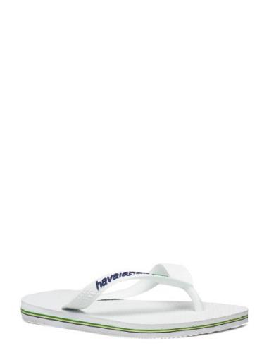 Hav. Brasil Logo Shoes Summer Shoes Sandals Flip Flops White Havaianas