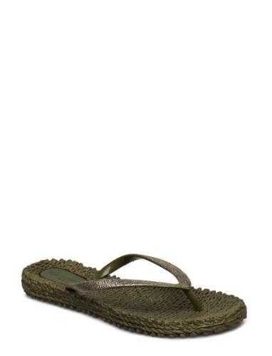 Flip Flop With Glitter Shoes Summer Shoes Sandals Flip Flops Green Ils...