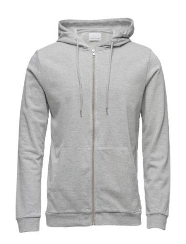 Enno Zip Hoodie 7057 Designers Sweat-shirts & Hoodies Hoodies Grey Sam...