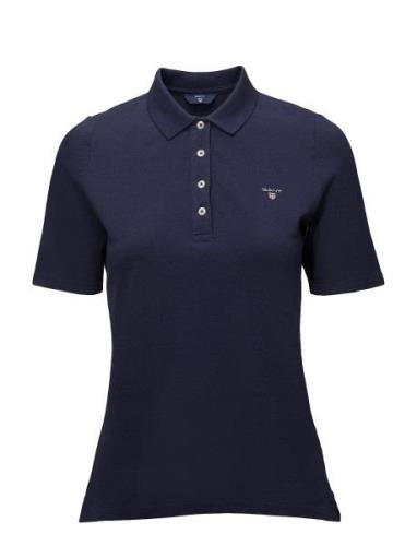 Original Lss Pique Tops T-shirts & Tops Polos Navy GANT