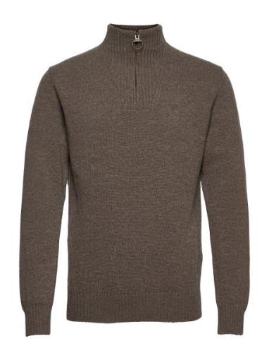 Barbour Essential Lambswool Half Zip Tops Knitwear Half Zip Jumpers Br...