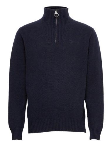 Barbour Essential Lambswool Half Zip Tops Knitwear Half Zip Jumpers Na...