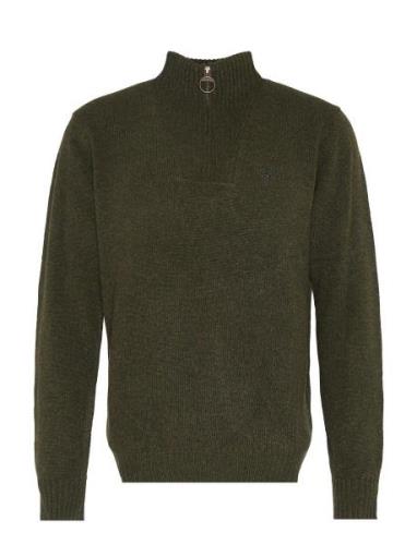 Barbour Essential Lambswool Half Zip Tops Knitwear Half Zip Jumpers Kh...