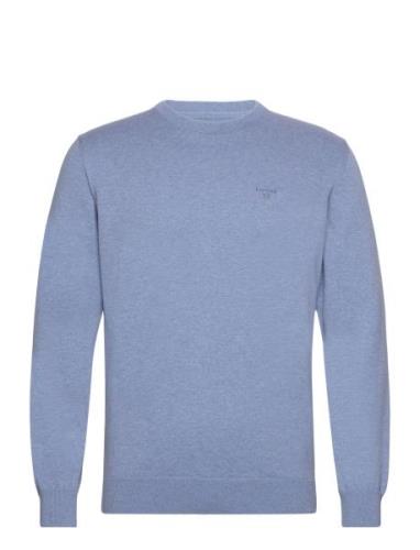 Barbour Pima Cotton Crew Neck Designers Knitwear Round Necks Blue Barb...