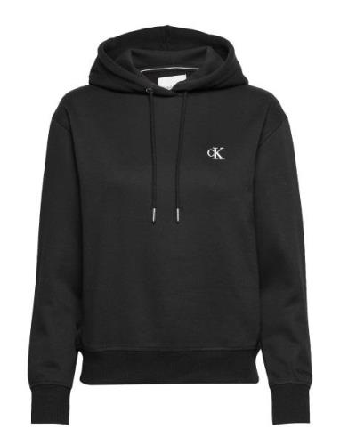 Ck Embroidery Hoodie Tops Sweat-shirts & Hoodies Hoodies Black Calvin ...