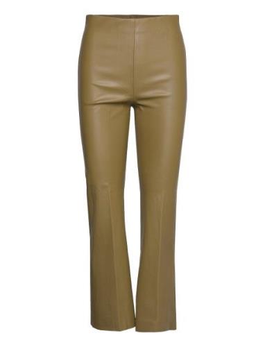 Slkaylee Pu Kickflare Pants Bottoms Trousers Leather Leggings-Bukser G...