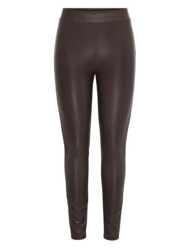 Onlcool Coated Legging Bottoms Leggings Brown ONLY