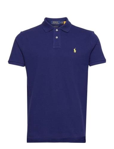 Basic Mesh-Ssl-Knt Designers Polos Short-sleeved Blue Polo Ralph Laure...