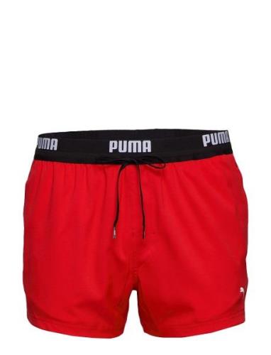 Puma Swim Men Logo Short Length Swi Sport Shorts Red Puma Swim