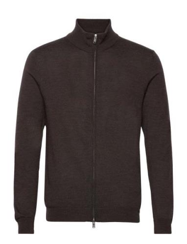 Mamason Tops Knitwear Full Zip Jumpers Brown Matinique