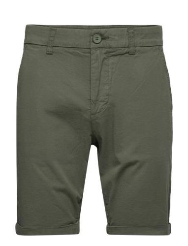 Regular Chino Poplin Shorts - Gots/ Bottoms Shorts Chinos Shorts Green...