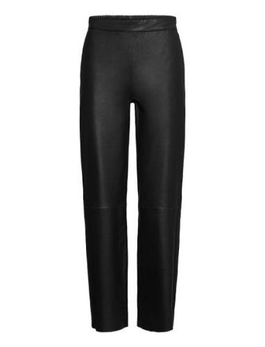 Aliciadep Pants Bottoms Trousers Leather Leggings-Bukser Black DEPECHE