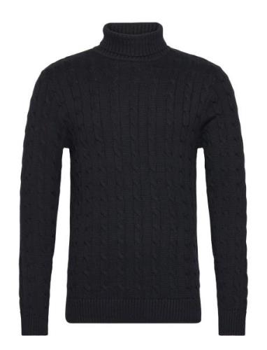 Slhryan Structure Roll Neck W Tops Knitwear Turtlenecks Black Selected...