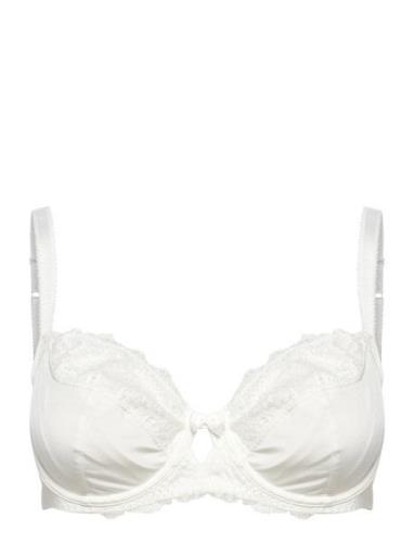 Celine Non Padded Unlined Bra Lingerie Bras & Tops Full Cup Bras White...