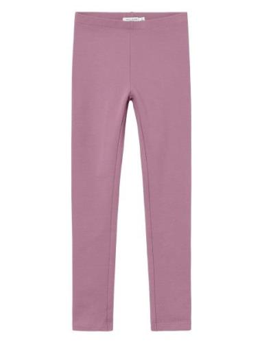 Nkfdavina Solid Swe Legging Bru N Noos Bottoms Leggings Pink Name It