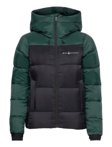 W Cloud Down Hood Sport Jackets Padded Jacket Green Sail Racing