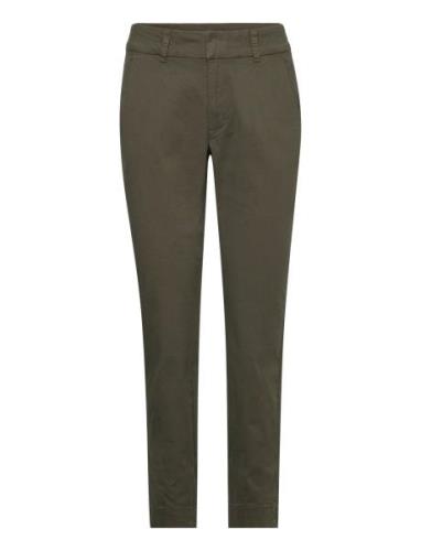 Kamette Pants Bottoms Trousers Slim Fit Trousers Khaki Green Kaffe