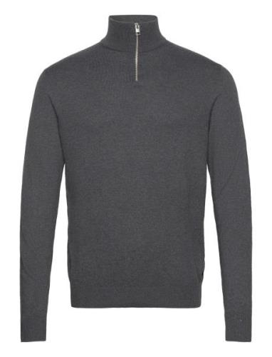 Jjeemil Knit Half Zip Noos Tops Knitwear Half Zip Jumpers Grey Jack & ...